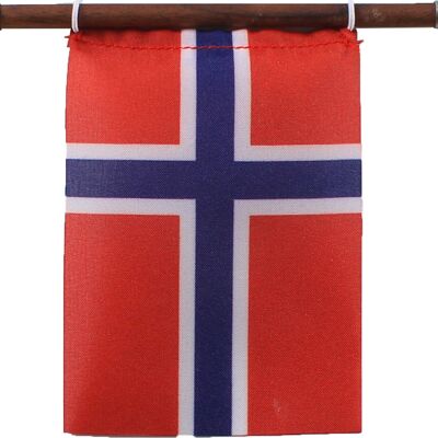 "Magnet Me Up" con bandera noruega, nogal