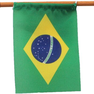 « Magnet Me Up » avec drapeau du Brésil, Hêtre