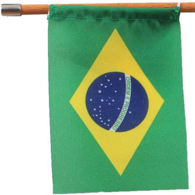 « Magnet Me Up » avec drapeau du Brésil, Hêtre