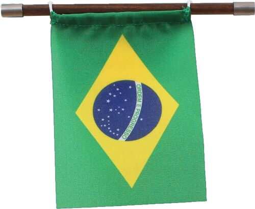 “Magnet Me Up” with Brazil flag, Walnut