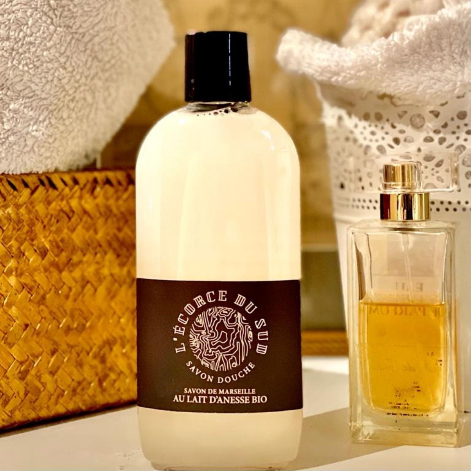 Sapone doccia Marsiglia 250ml con latte d'asina biologico, olio d'oliva e olio di cocco