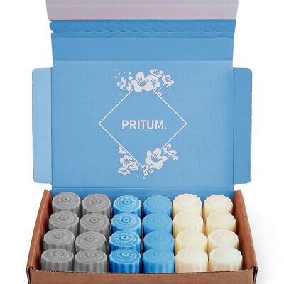 PRITUM. Bleu,Sauvage & Invictus, and Bleu Aftershave Inspired Set Of Three Gift Set Eco Vegan Premium Strong Scented Wax Melts 24 In Box