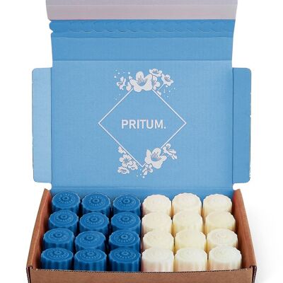 PRITUM. Fresh Linen and Baby Powder Gift Set wax melts with 24 wax melts premium scented