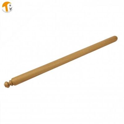 Rodillo de madera de iroko para pasta fresca casera de 80 cm de largo.