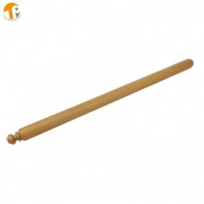 Rouleau à pâtisserie en bois d'iroko pour pâtes fraîches maison, longueur 80 cm.