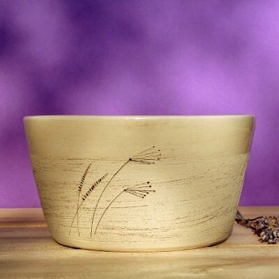 Design dog bowl ceramic "Lavender" small handmade I Dog Filou's