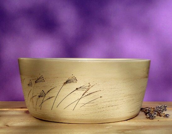 Ciotola per cani in ceramica design "Lavender" grande fatta a mano I Dog Filou's