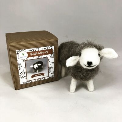 Grey Sheep - Needle Felting Kit (Without Foam)