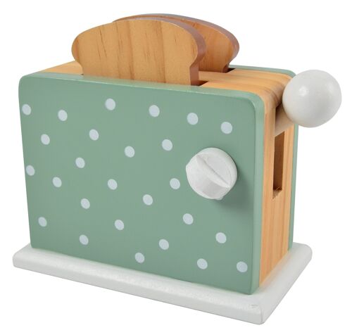 Toaster, green with dots