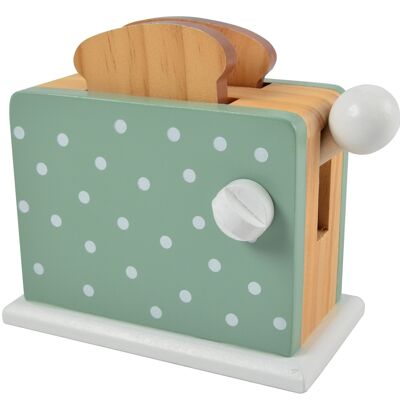 Toaster, green with dots