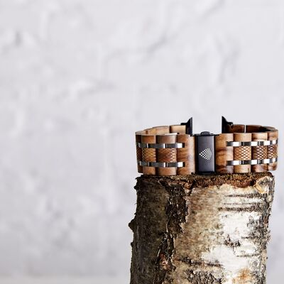 The Olive - Cinturino per orologio vegano in legno fatto a mano