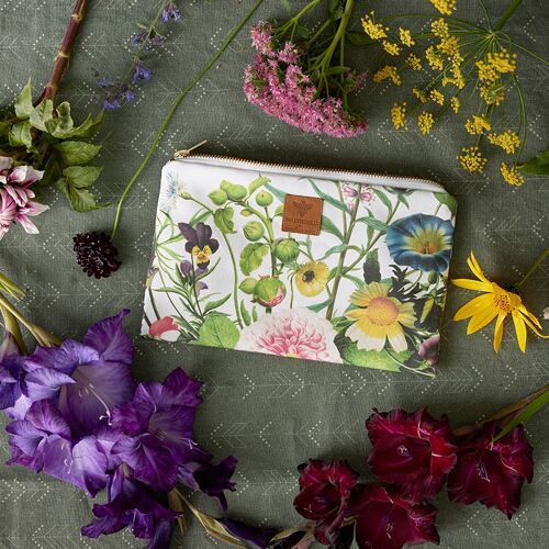 Cosmetic bag (flat) - Flower Garden JL