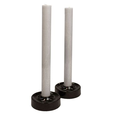 OLIVA - olive pillar candle, 34 cm, powder