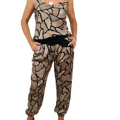 Pantalon estampado decover-camel