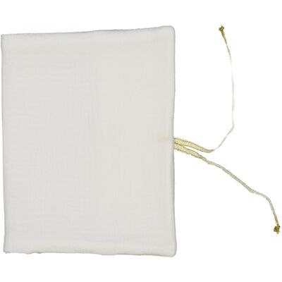 Ivory cotton gauze health book cover