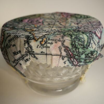"France and Asia, 18th century maps" beeswax cling film