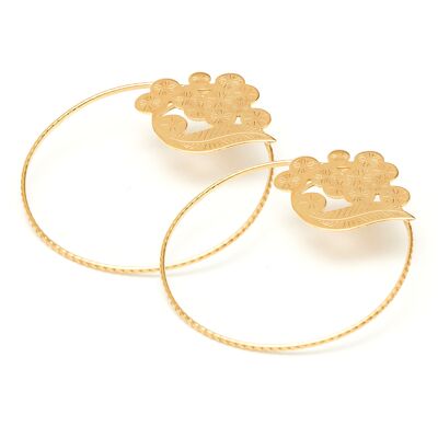 Boucles d'oreilles Mimosa grand pompon