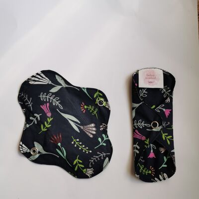 Washable panty liner Enchanted flowers