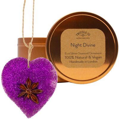 Night Divine Scented Ornament heart Copper tin