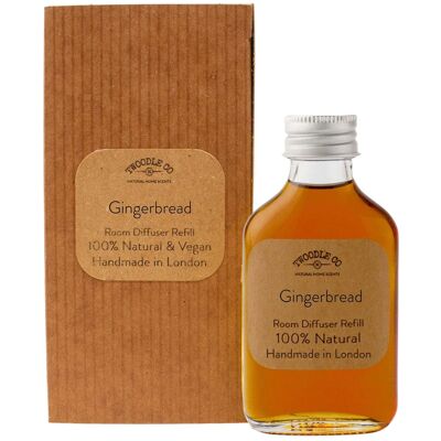 Gingerbread Room Essential Oil Diffuser Refill, Plastic Free, Vegan, 50ml Boxed (3 months)