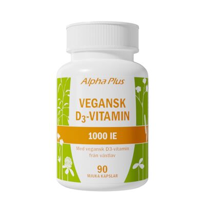 Vegansk D3 vitamin 1000 iE 90 kap