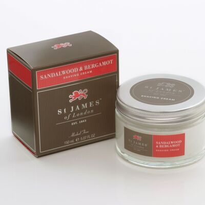 Sandalwood & Bergamot Shaving Cream Jar