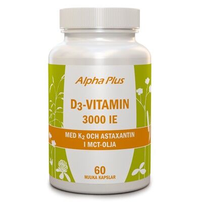 D3-vitamin 3000 IE + K2 60 kap