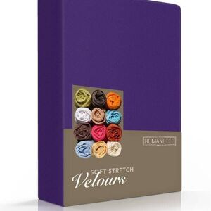 Drap-housse Velours Romanette Violet 100x220
