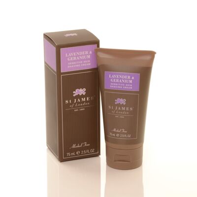 Lavender & Geranium Shaving Cream Travel Tube