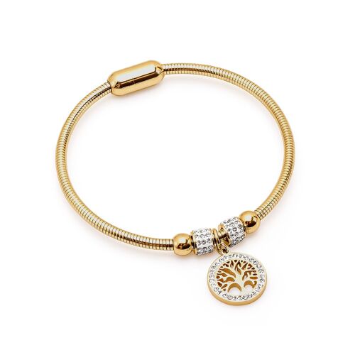 Tree-of-life bracelet gold color