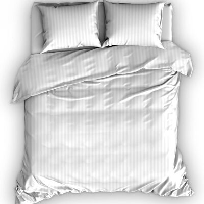 Housse de Couette Satin D'Or Streep Blanc 140x220