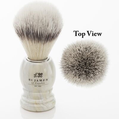 Synthetic Shaving Brush - Alabaster Marble