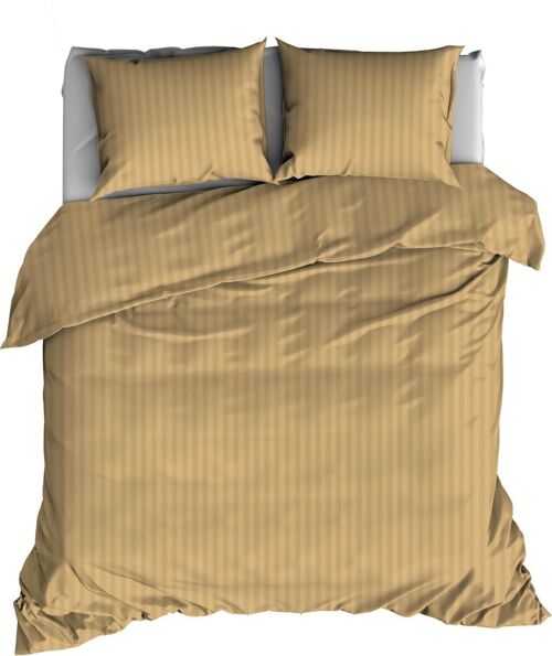 Satin D'Or Duvet Cover Streep Ochre 240x220