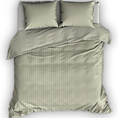 Housse de couette Satin D'Or Streep Kaki 240x220