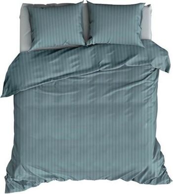 Housse de couette Satin D'Or Streep Bleu 240x220