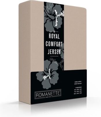 Drap de Lit Royal Comfort - Gris Foncé/Marron 160x220
