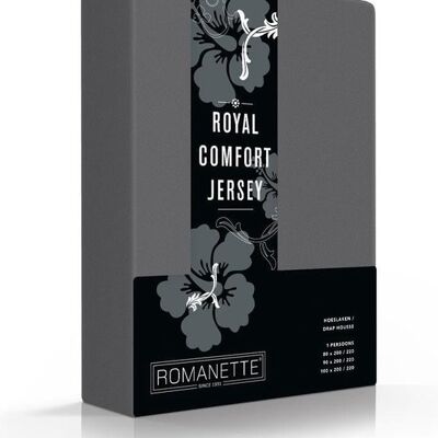 Drap de Lit Royal Comfort - Gris Foncé 100x220