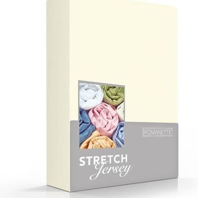 Romanette Single Jersey Hoeslaken - Gebroken Wit 200x200