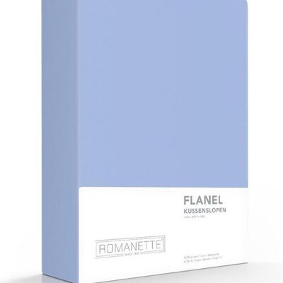 Romanette Flanellen Kussenslopen Confezione da 2 Blauw 60x70