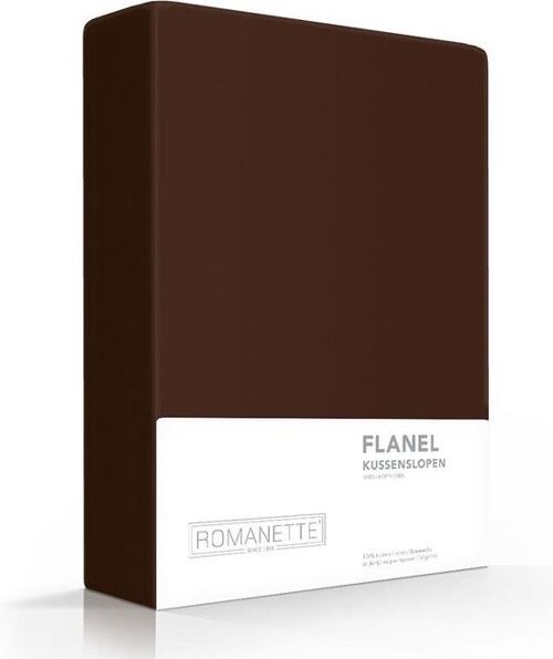 Romanette Flanellen Kussenslopen 2-Pack Bruin 60x70