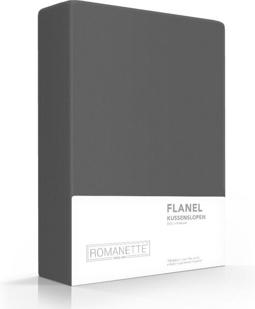 Romanette Flanellen Kussenslopen 2-Pack Antra 60x70