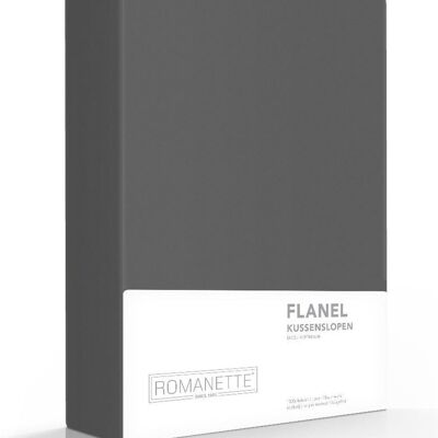 Romanette Flanellen Kussenslopen 2er Pack Antra 60x70