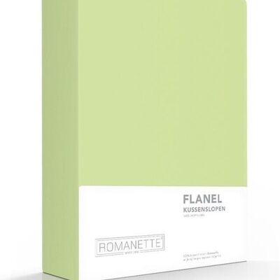 Romanette Flanellen Kussenslopen 2er Pack Grün 60x70