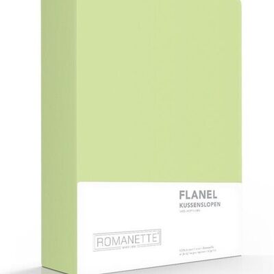 Romanette Flanellen Kussenslopen 2er Pack Grün 65x65