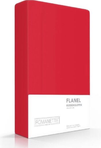 Romanette Flanellen Kussenslopen 2-Pack Rood 60x70