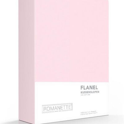 Romanette Flanellen Kussenslopen Pack de 2 Rosa 60x70