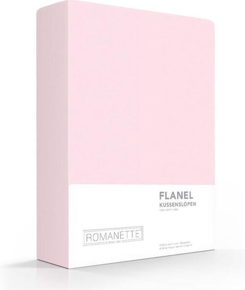 Romanette Flanellen Kussenslopen 2-Pack Rose 65x65