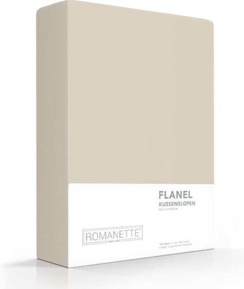 Romanette Flanellen Kussenslopen 2-Pack Zand 60x70
