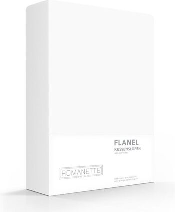 Romanette Flanellen Kussenslopen 2-Pack Blanc 60x70