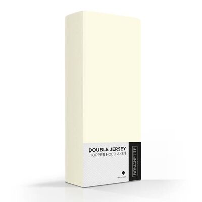 Topper Romanette Double Jersey Blanc Cassé 100x220